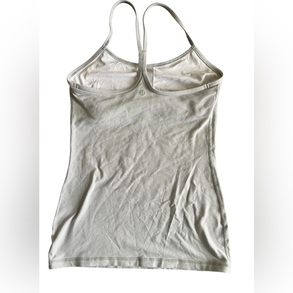 Lululemon Power Y Tank *Luon Tonka Stripe Heathered Slate White sz 6 - Picture 8 of 8